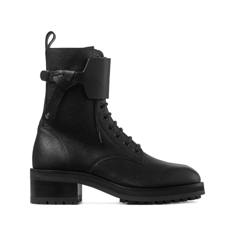 Jimmy Choo Women Rosabel Leather Lace-Up Combat Boots